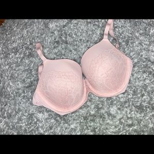 Auden Full-Coverage Pink Lace Bra